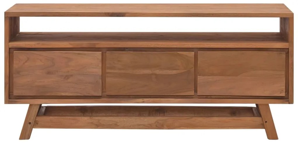 326117 vidaXL ТВ шкаф, 110x30x50 cм, тиково дърво масив
