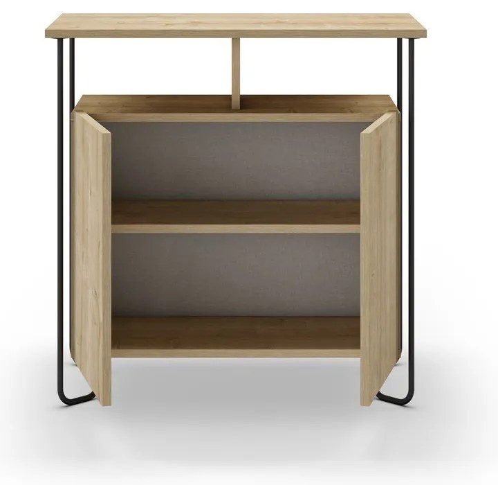 Шкаф в дъбов декор в естествен цвят 80x80 cm Dilly - Marckeric