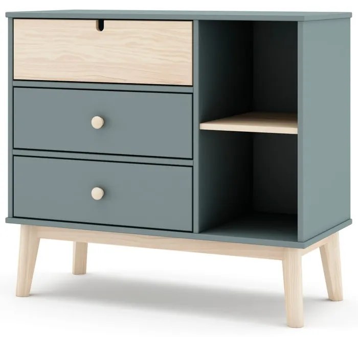 Детски скрин сиво-зелен 90x81x40 cm Estefania – Marckeric