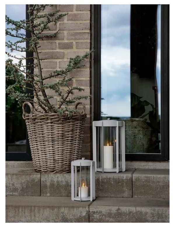 Светлосив LED фенер с USB (височина 35 cm) Firefly – Zone