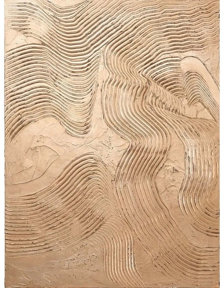 Ръчно рисувана картина 88x118 cm Metallic Brown – Malerifabrikken