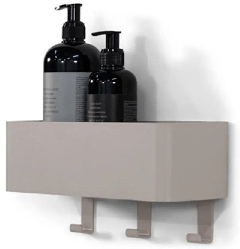 Кафяво-сив стенен стоманен рафт за баня Multi – Spinder Design