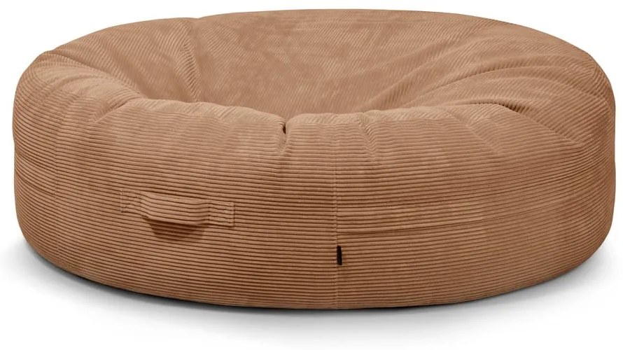 Кафяв пуф от рипсено кадифе Roll 190 – SLOWDOWN