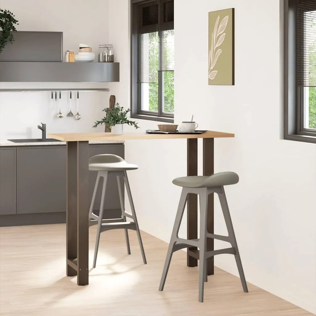 4013355 vidaXL Крака за бар маса, естествена стомана, 2 бр., 50 x (110-111) см, стомана