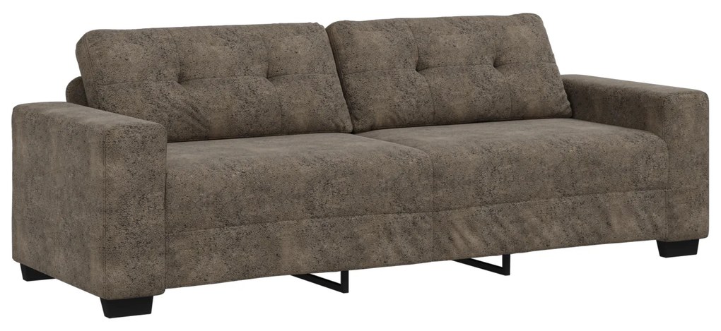 4105145 vidaXL 3-местен диван в тъмен сив цвят, 180 см от изкуствена кожа
