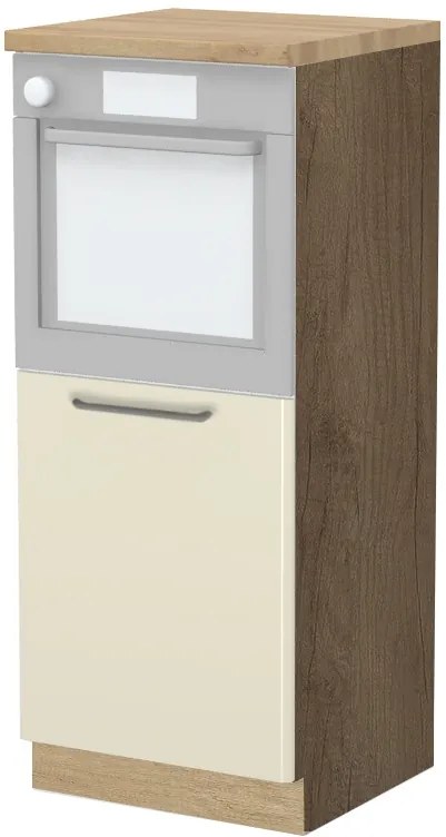 Висок подов шкаф за фурна Modena K14-60-1KR-Oak - White glossy