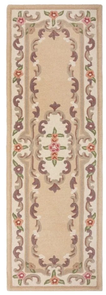 Бежов вълнен мокет FlairRug , 67 x 210 cm Aubusson - Flair Rugs