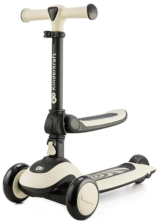 KINDERKRAFT - Детска тротинетка 2в1 HALLEY Stone white