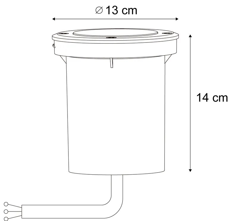 Модерен градински спот бежов GU10 50mm регулируем IP65 - Delux
