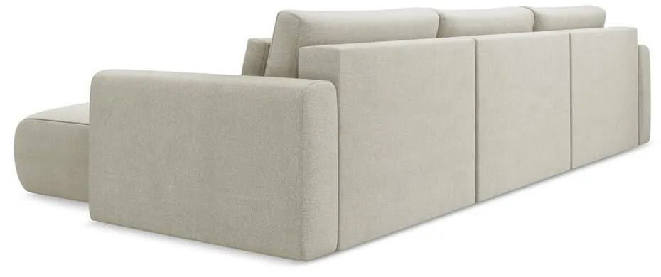 Бежов разтегателен ъглов диван с място за съхранение (U форма) Kapua – Makamii