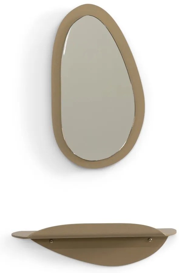 Бежов метален стенен рафт 34 cm Pipa – Spinder Design