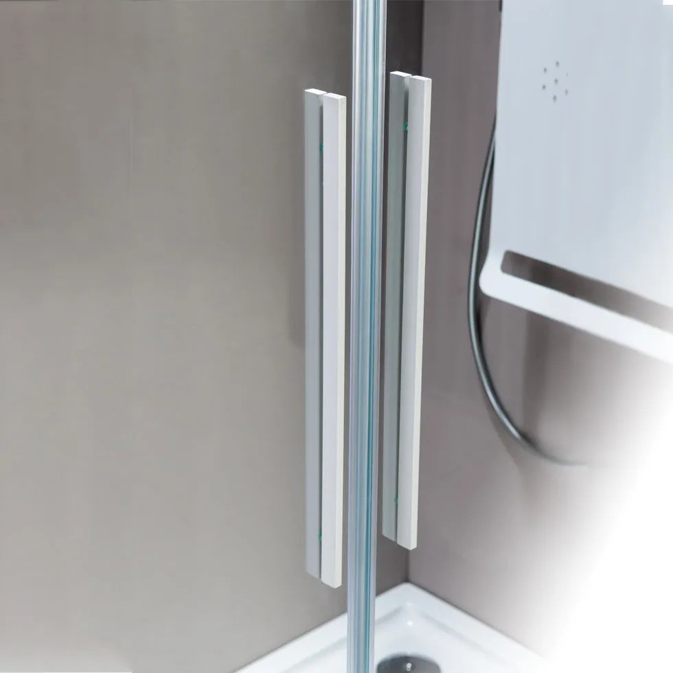 Кабина Devon Flow Corner Entry-100 x 80 см.-Бял