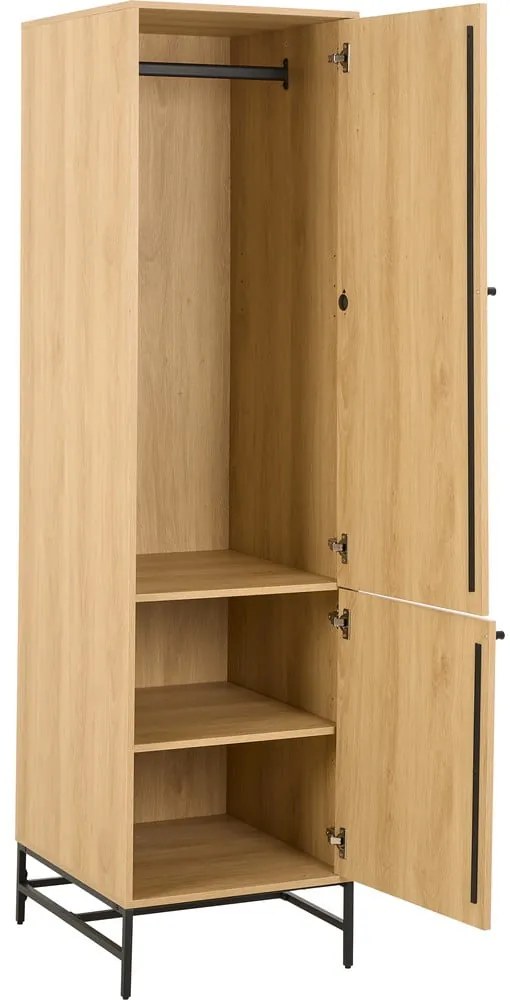 Гардероб от дъбов декор в естествен цвят 51x200x60 cm Albany – Actona