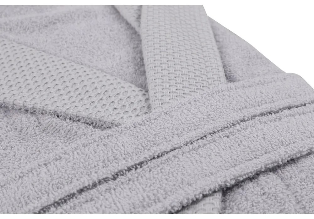 Сив памучен халат за баня размер M Cappa - Foutastic