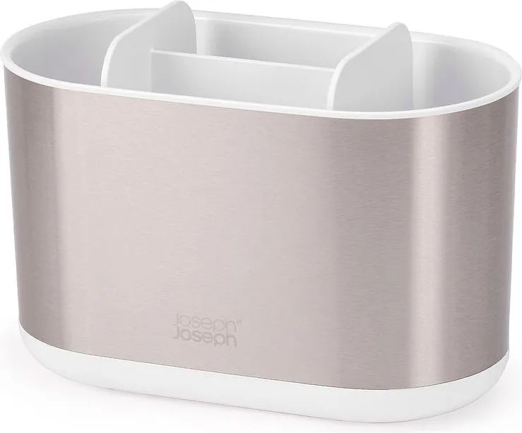 Стойка за четки за зъби от неръждаема стомана в сребрист цвят Duo Steel – Joseph Joseph