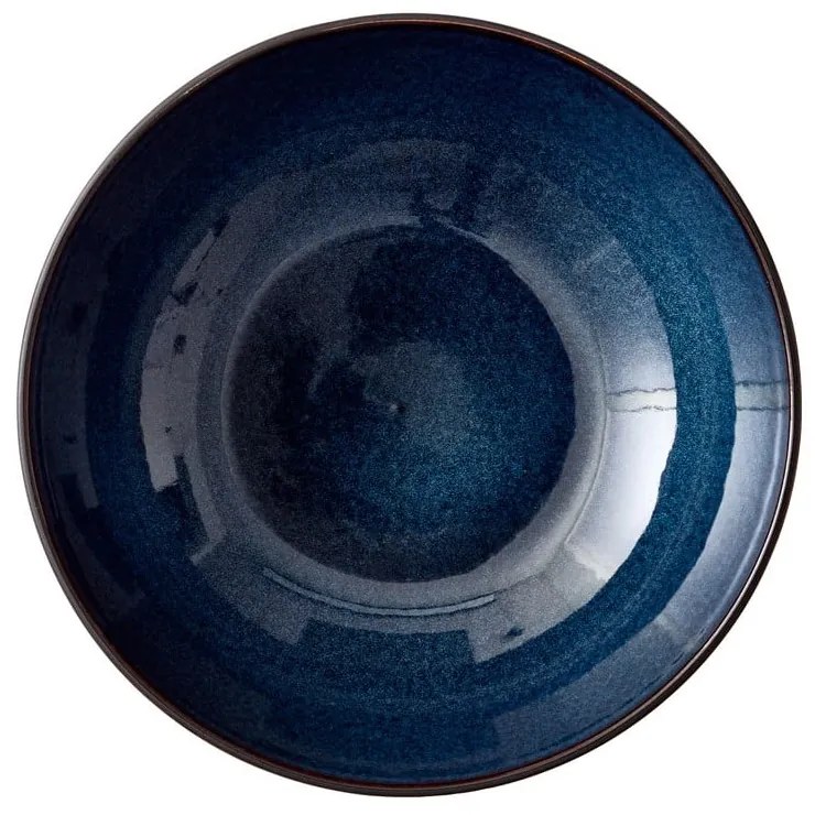 Черна/синя глинена купа ø 30 cm Gastro Dark Blue/Black – Bitz