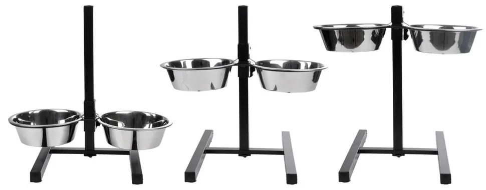 Комплект купички с основа за куче от неръждаема стомана – Love Story