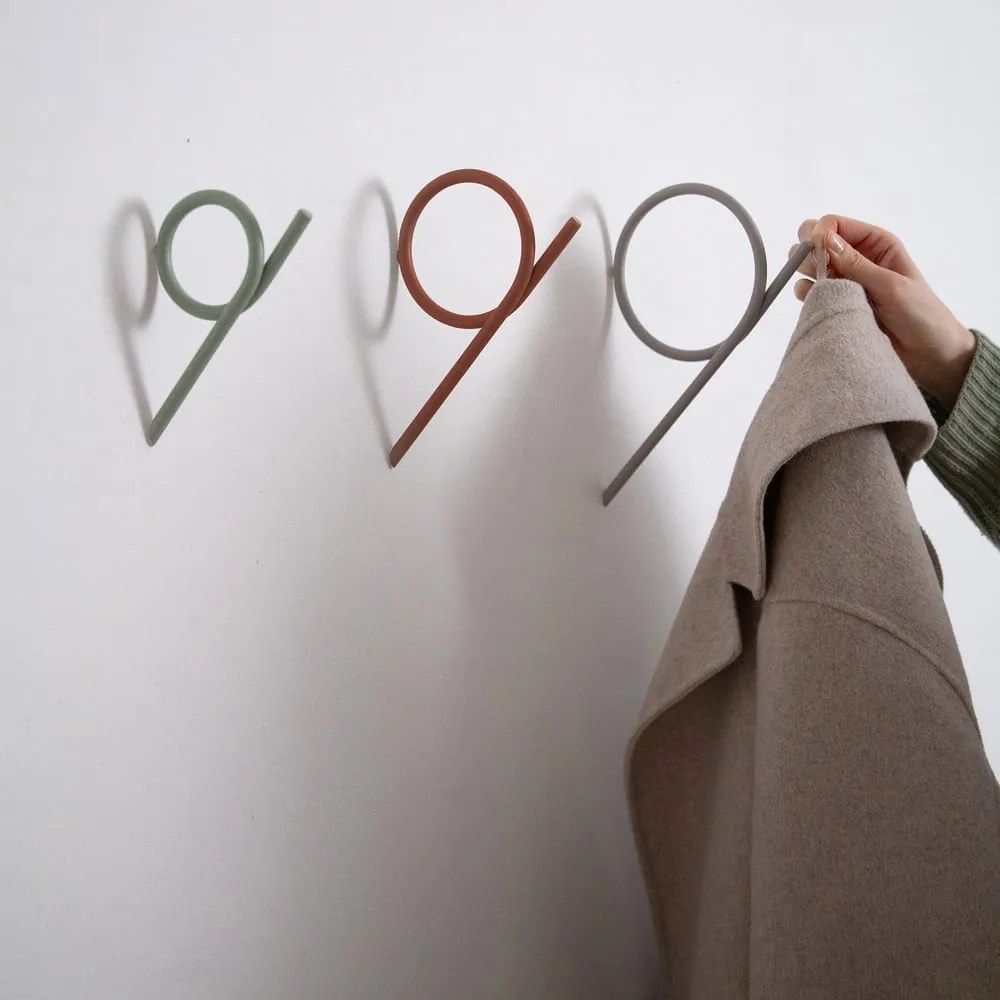 Теракотена стенна стоманена кука Tuba M – Spinder Design