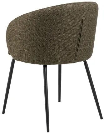 ЦЛЯРА Маслинено Зелено (тъкан Басэл 77)/крака черни - МОДЕРЕН ТАПИЦИРАН СТОЛ ЛОФТ ЗА ДНЕВНА/ТРАПЕЗАРИЯ/ОФИС