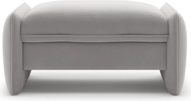 Светлосива кадифена табуретка Georgia – Micadoni