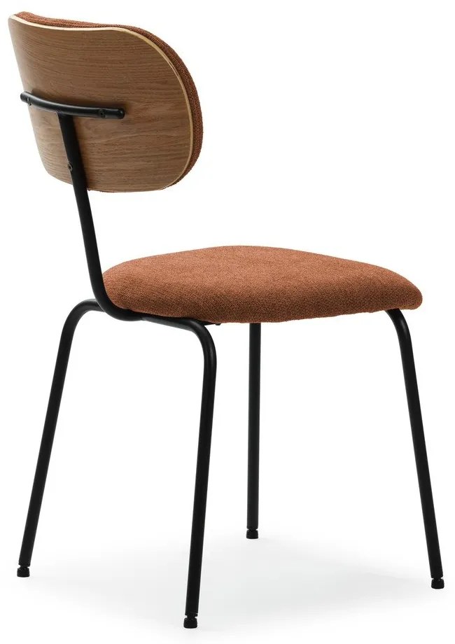 Трапезни столове в комплект от 4 бр. в тухлен цвят Dash – Marckeric