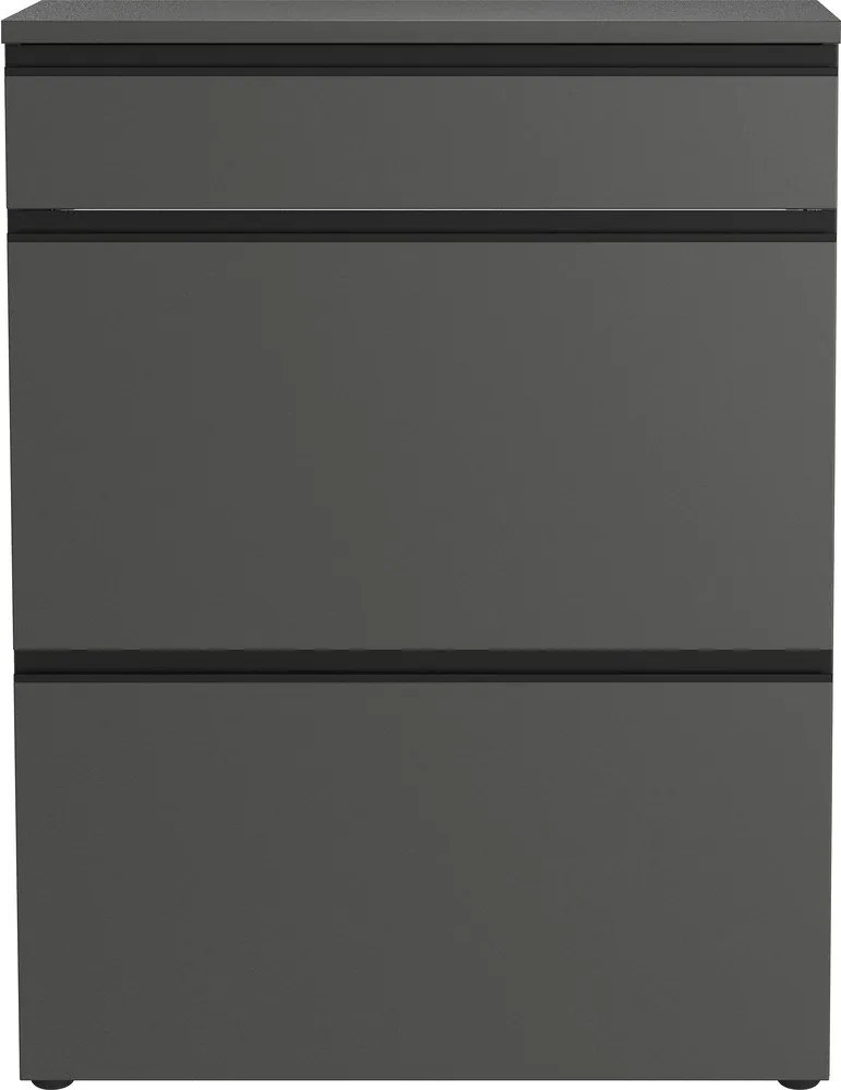 Антрацитна стойка за обувки 80x107x29 cm Baldone – Germania