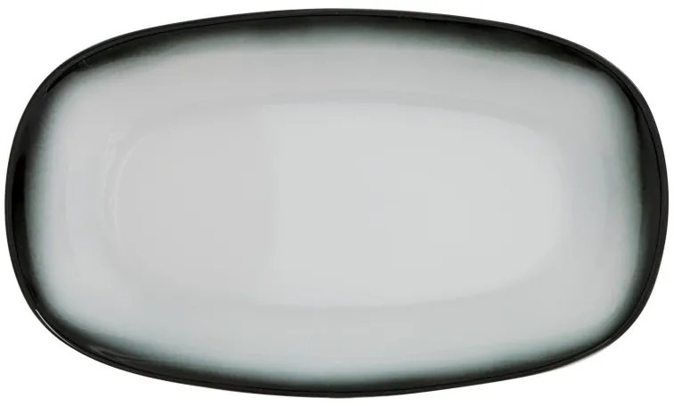 Gural Porselen - Marmaris White/Black Овално плато 24x14cm. (NBNEO24KY63SYH)