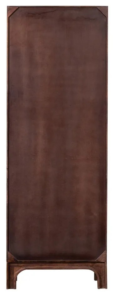 Тъмнокафяво шкафче от масивно манго 75x210x45 cm Staes – WOOOD