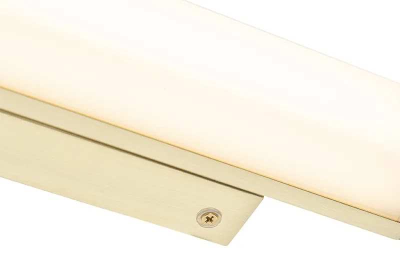 Стенна лампа за баня месинг 32 см с LED IP44 - Cascada