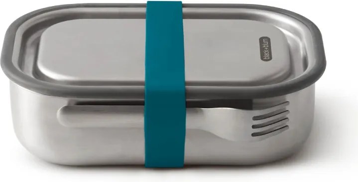 Кутия за храна Black+Blum BAM-SS-L005, 1 л, Правоъгълна, Подходяща за фурна, Без BPA, Неръждаема стомана, Син