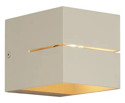 Модерна стенна лампа бежова G9 квадратна - Transfer