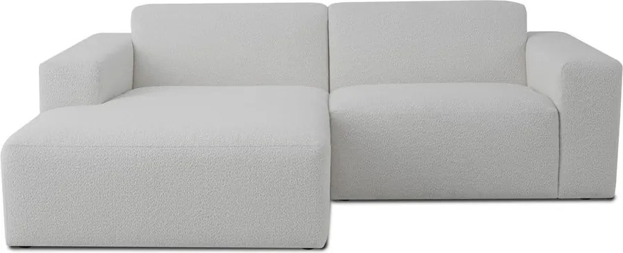 Бял ъглов диван от букле (ляв ъгъл) Roxy – Scandic
