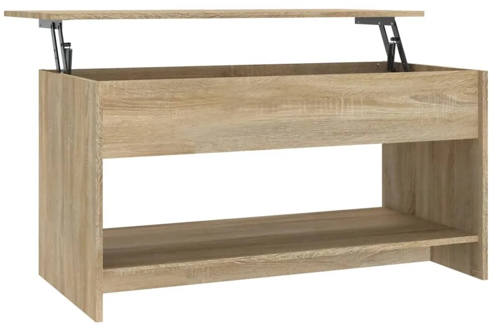 809650 vidaXL Кафе маса, дъб сонома, 102x50x52,5 см, инженерно дърво