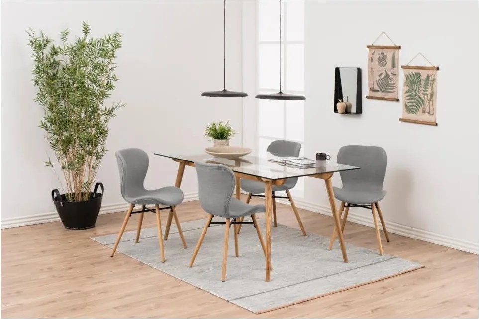 Sada 2 světle šedých jídelních židlí Actona Batilda