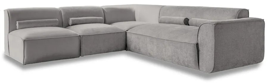 Светлосив ъглов диван (ляв ъгъл) Flex Felix – Miuform