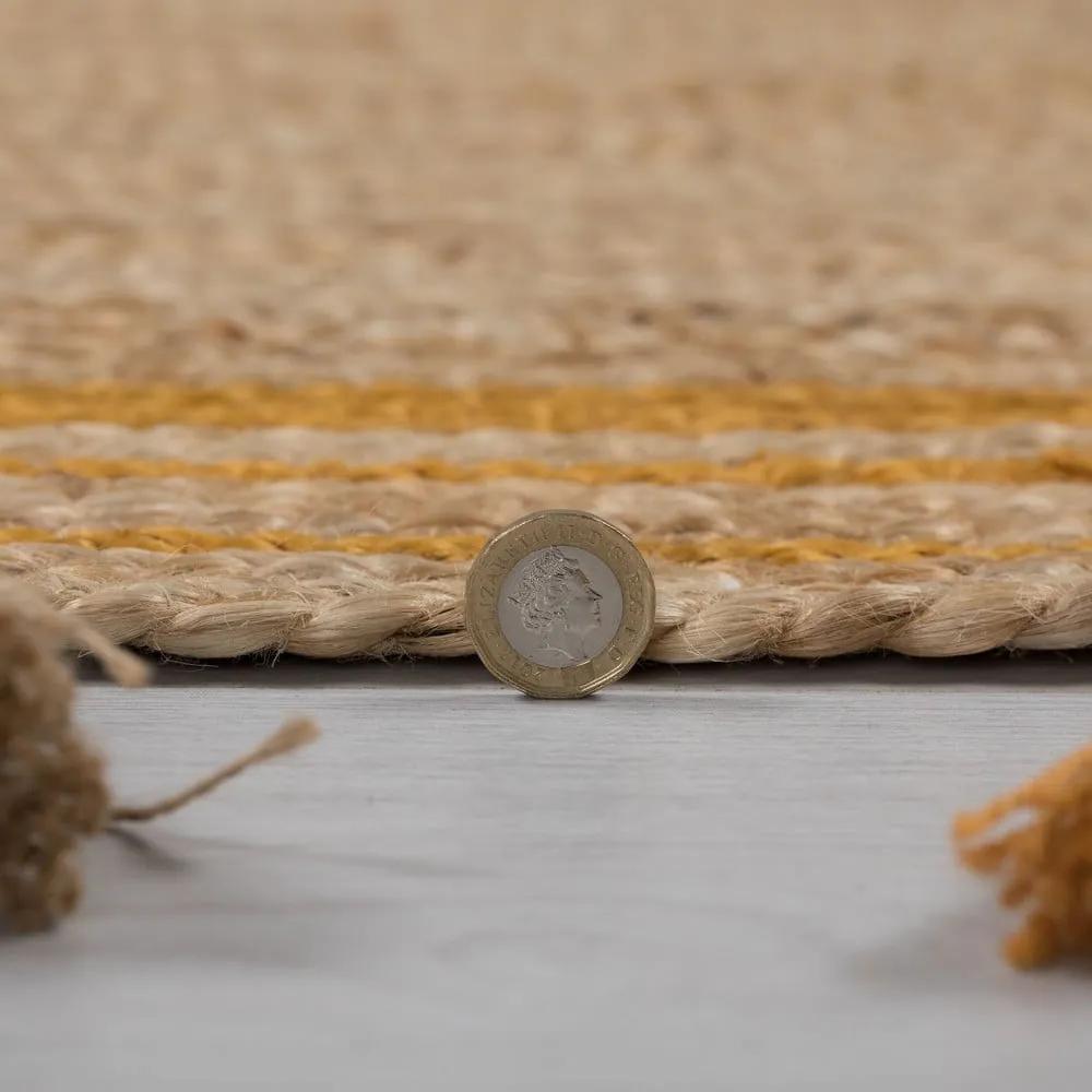 Кафяво-жълт килим от юта , ⌀ 150 см Istanbul - Flair Rugs