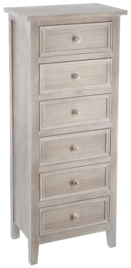 Скрин atmosphera Charm, 6 чекмеджета, MDF, 45x35x113 cm - Сив