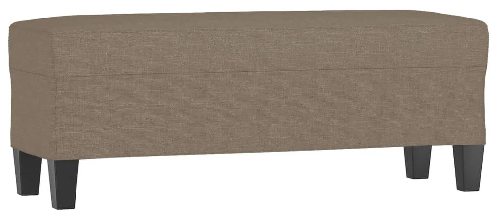 349458 vidaXL Пейка,Таупе , 100x35x41 см, плат