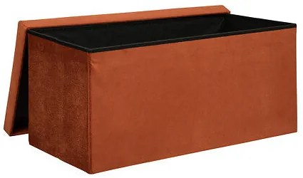 Пейка със съхранение atmosphera Lilou, 76x38x38 cm, Сгъваема - Горчица