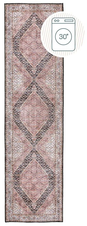 Розова пътека подходяща за пране 60x230 cm Briony Traditional – Flair Rugs