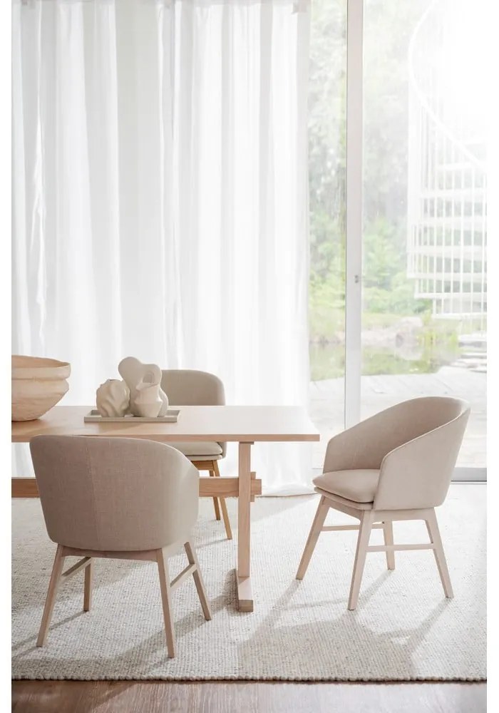 Бежови тапицирани трапезни столове в комплект 2 бр. Windham – Rowico