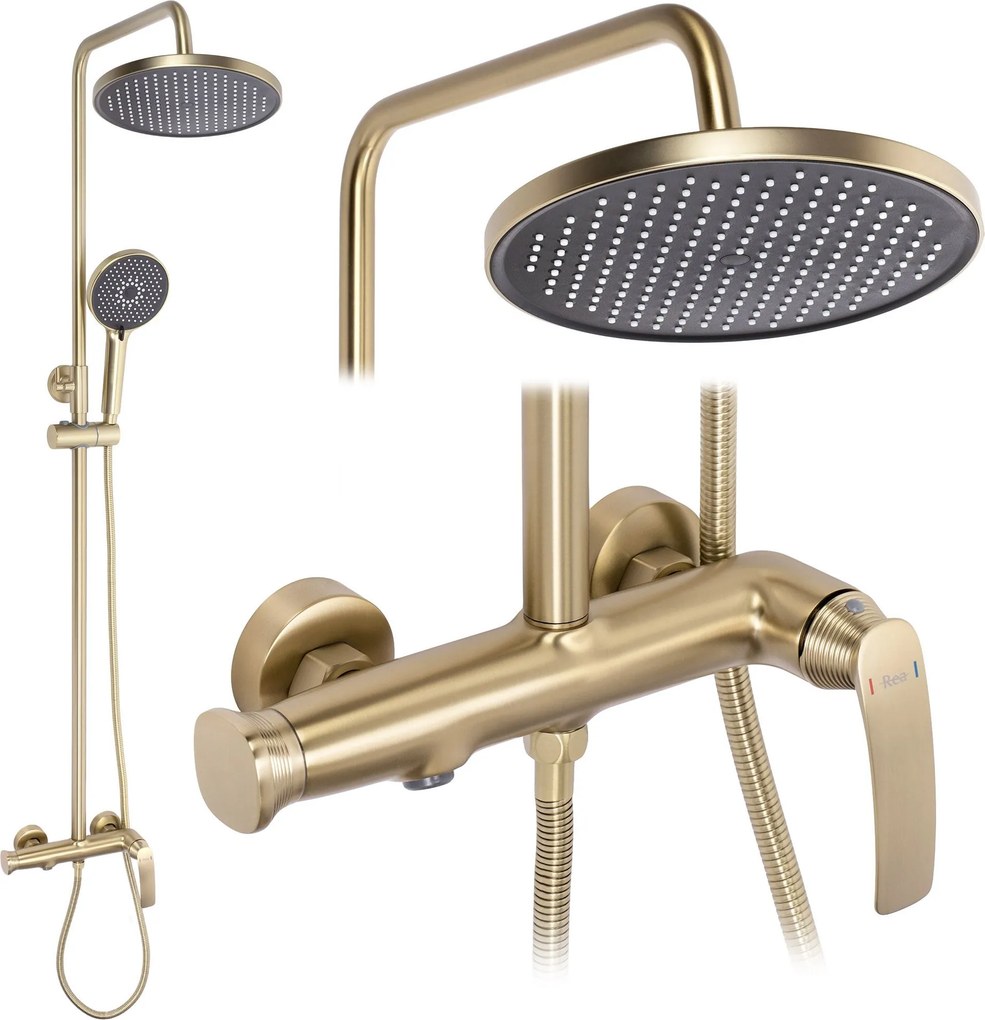 Комплект за душ PREMIUM Rea Como M2 Brush Gold