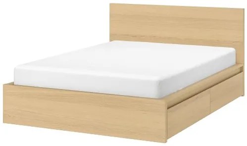 MALM високо легло с 2 чекмеджета, 156x209 см 291.765.79