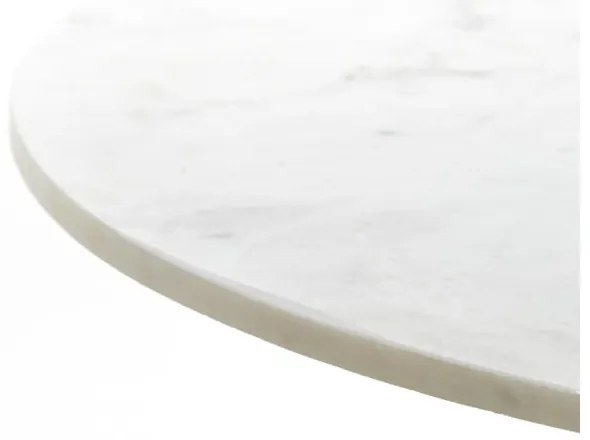 Кръгла маса за хранене в бяло и бронз с мраморен плот ø 100 cm Leyda - Light &amp; Living