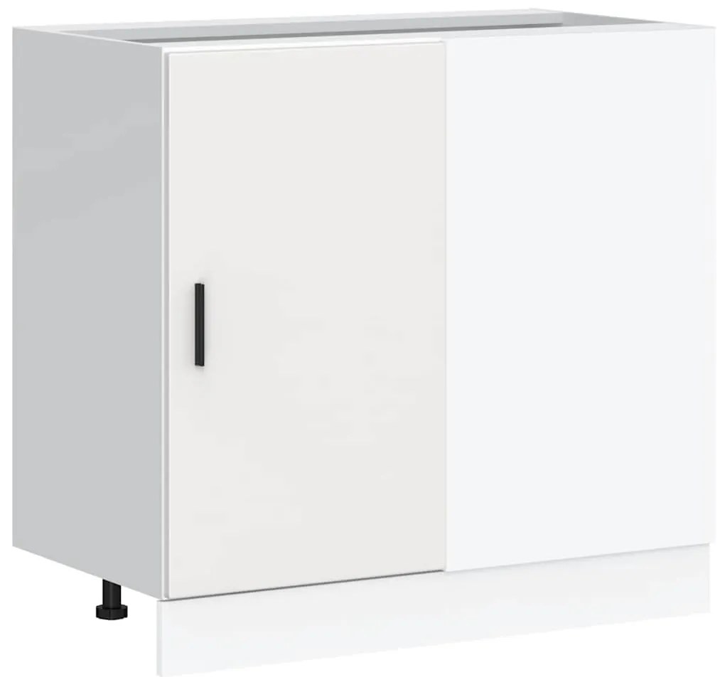 854289 vidaXL Долен шкаф за мивка "Lyon" бял, инженерно дърво