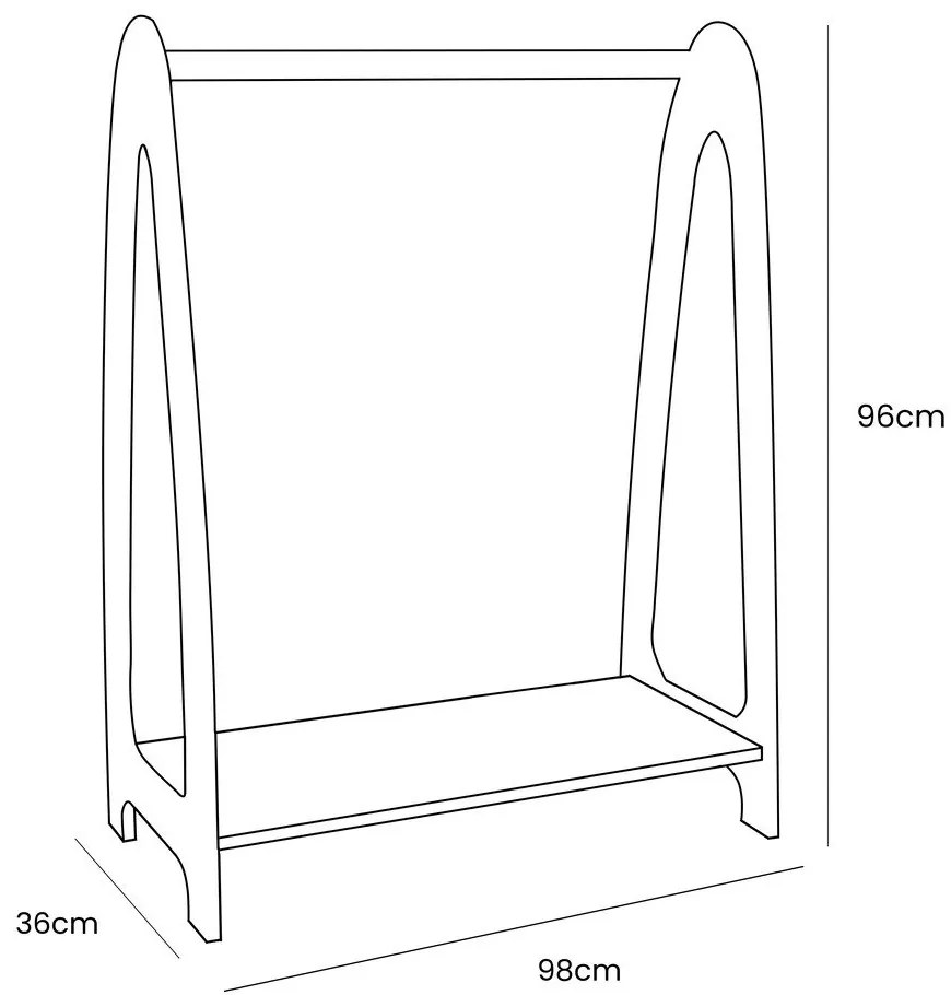 Детска закачалка от декор от бор в естествен цвят 98x96 cm Montessori – Meowbaby