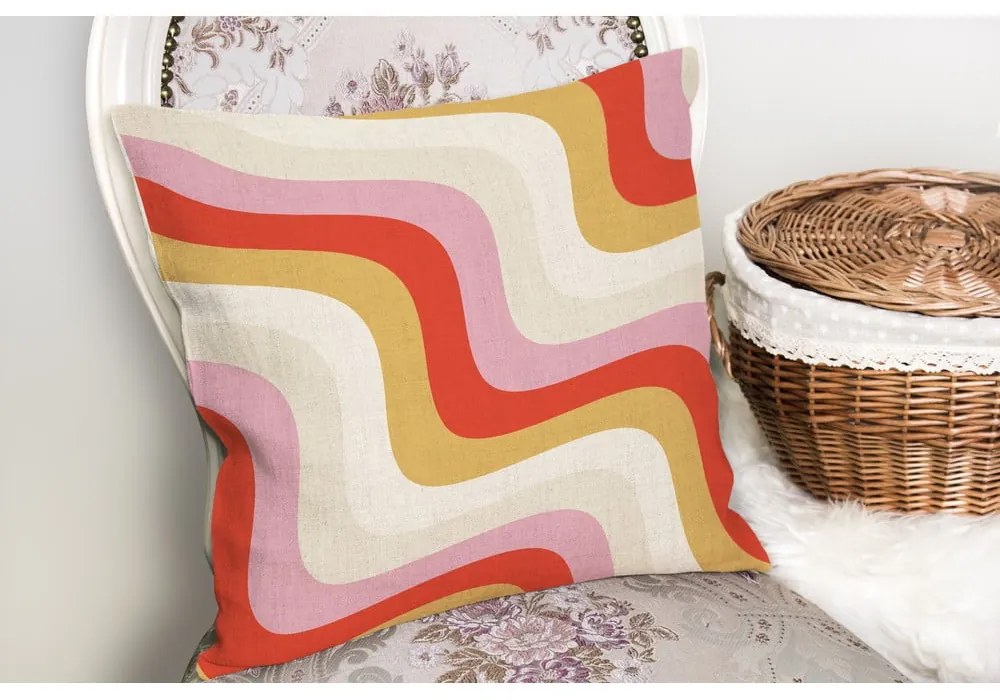Калъфка за възглавница 43x43 cm Creamy Raspberry Swirl – Mila Home