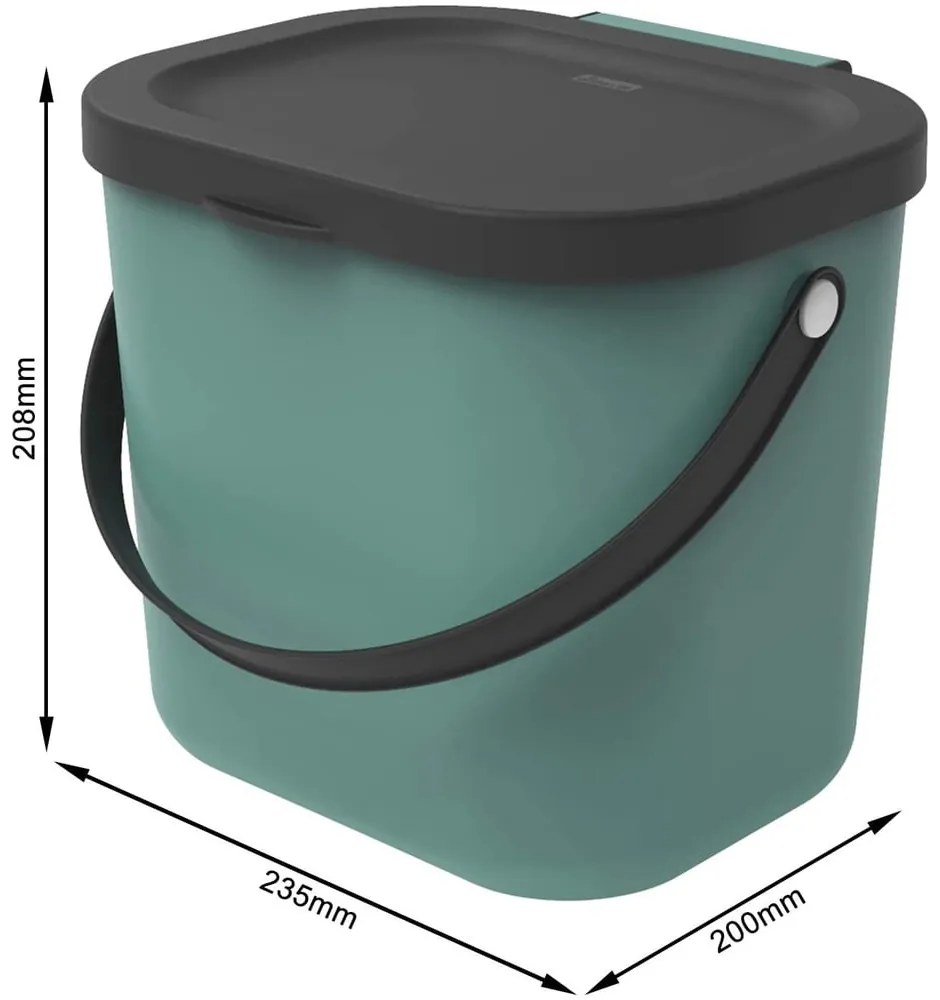 Зелен контейнер за компостируеми отпадъци 6 л Albula - Rotho