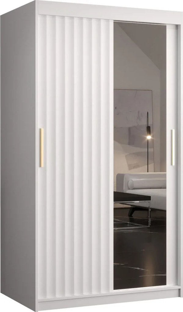 Плъзгащ се гардероб Riflo Wave-Leuko-Дължина: 100 см