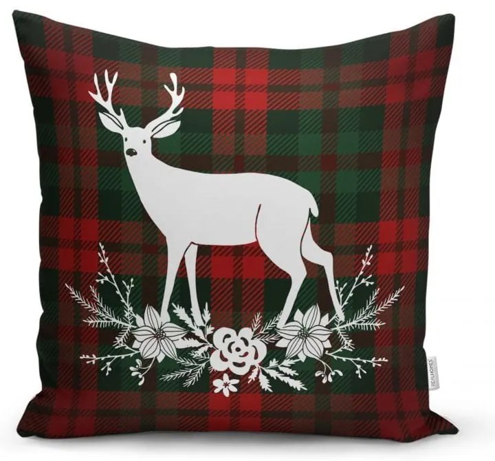 Комплект от 4 коледни калъфки за възглавници и покривка за маса Tartan Christmas - Minimalist Cushion Covers